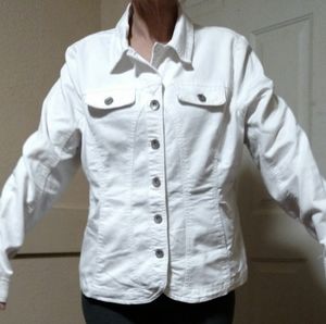 Dressbarn white jean jacket